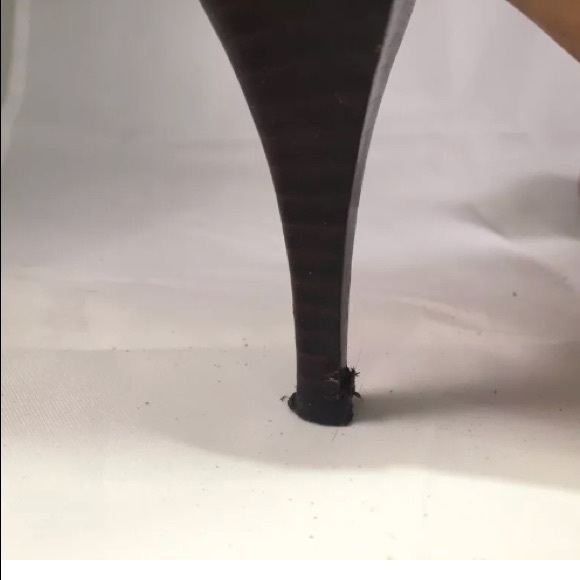 Max Studio Brown Beige Colorblock Leather Classic Suede T-Strap Peep Toe - Picture 6 of 8